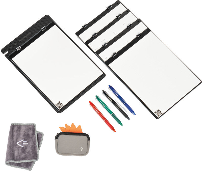 Rocketbook Notizblock, liniert, punktkariert, 20 Blatt, Hardcover – schwarz, für Rocketbook App