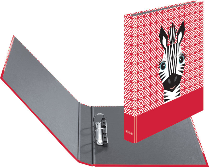 Herlitz Ringbuch – A4 Hochformat – 2-Ring Bügelmechanik, Ø 25 mm, Rücken 40 mm – Mehrfarbig, Karton, FSC