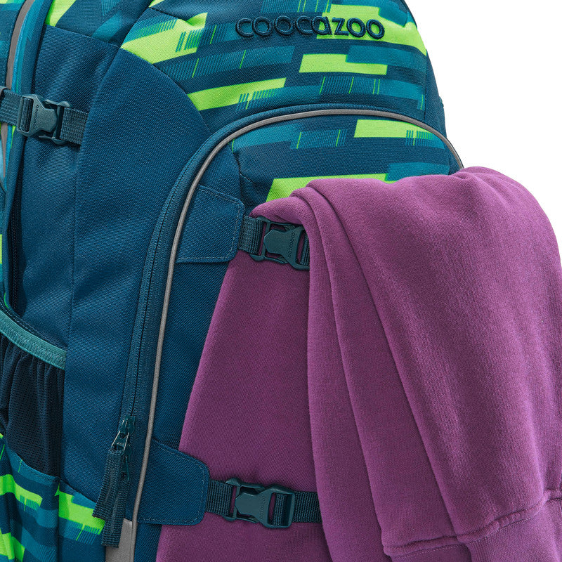 Coocazoo Rucksack Joker – Lime Stripe – 25 l – 30×42×20 cm – 1150 g – recycelte Materialien