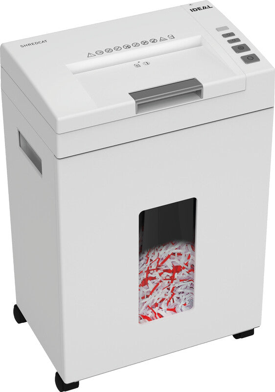 Ideal Shredcat 8291/CC Aktenvernichter – Partikelschnitt, P-4, 4 × 10 mm, 8 Blatt, AutoFeed 150 Blatt, 21 l