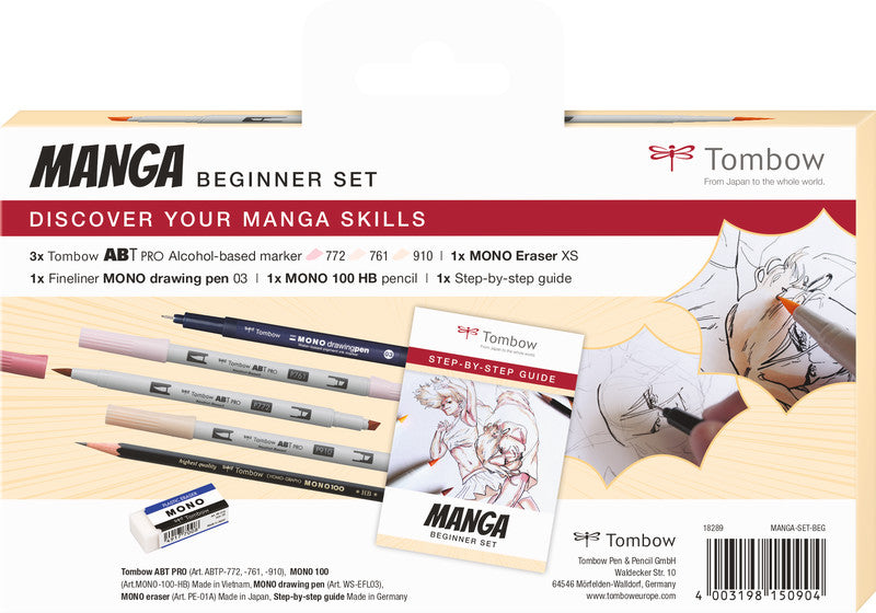 Tombow Starter Kit Handlettering Manga – 3 ABT Pro Dual Brush Pens