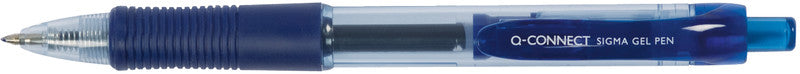 Q-CONNECT Sigma Gel Gelschreiber – Blau, 0,7 mm, Druck, Nachfüllbar
