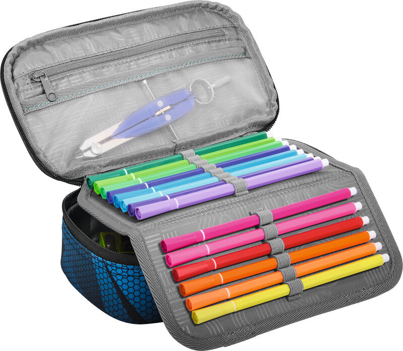 Coocazoo Schlamperetui, gefüllt – Electric Ice – Kunststoff – 23,0 × 7,0 × 12,0 cm