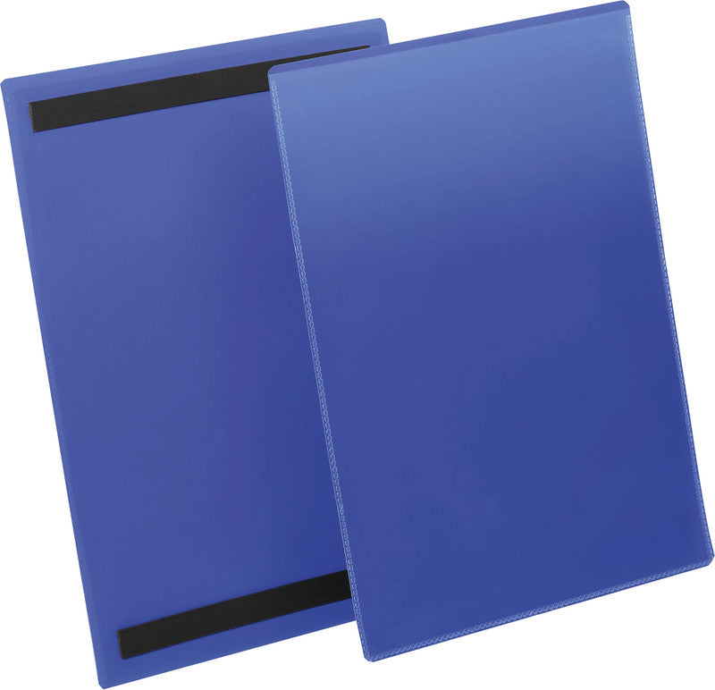 Durable Kennzeichnungstasche – 210 × 297 mm, blau, wiederablösbar, magnetisch, für A4 hoch