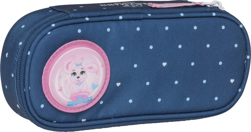 Beckmann Klassisches Etui Schlamperetui, leer – Pet Friends Blue – Kunststoff – 22,0 × 5,0 × 10,0 cm