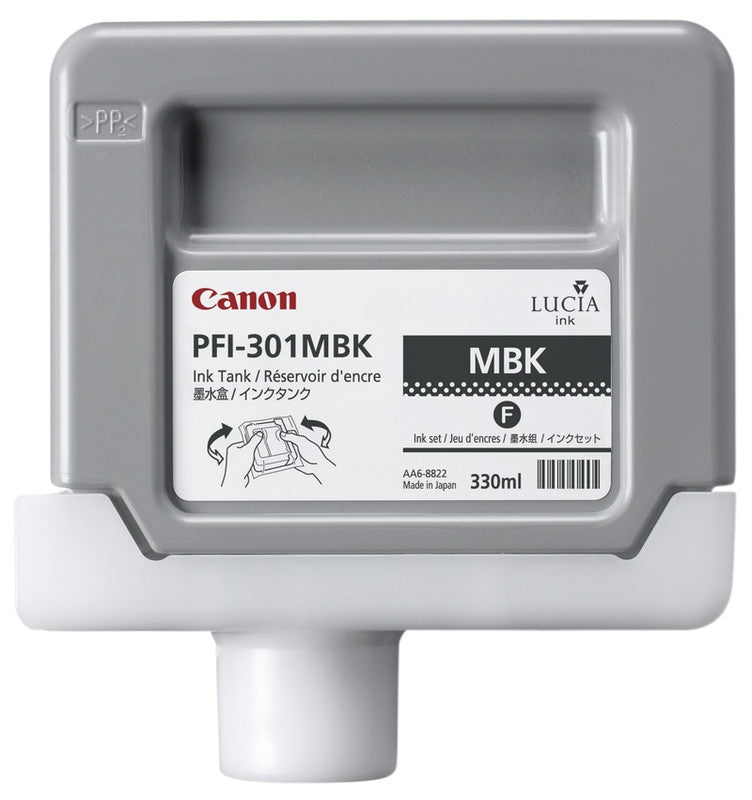 Canon Tintenpatrone PFI301MBK, Schwarz, 330 ml