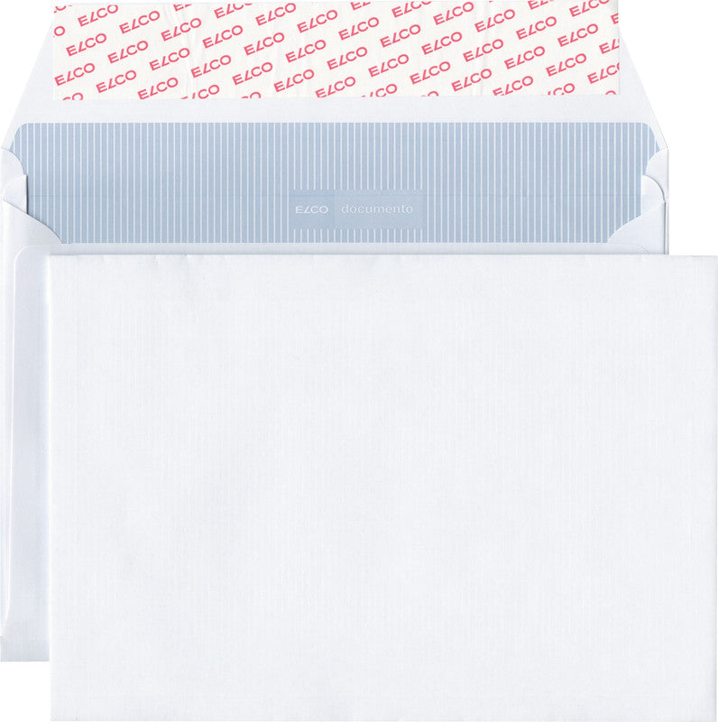 Elco Couvert B5 (250 × 176 mm), ohne Fenster, haftklebend (Optifix), weiss, 120 g/m², Papier – 250 Stk.