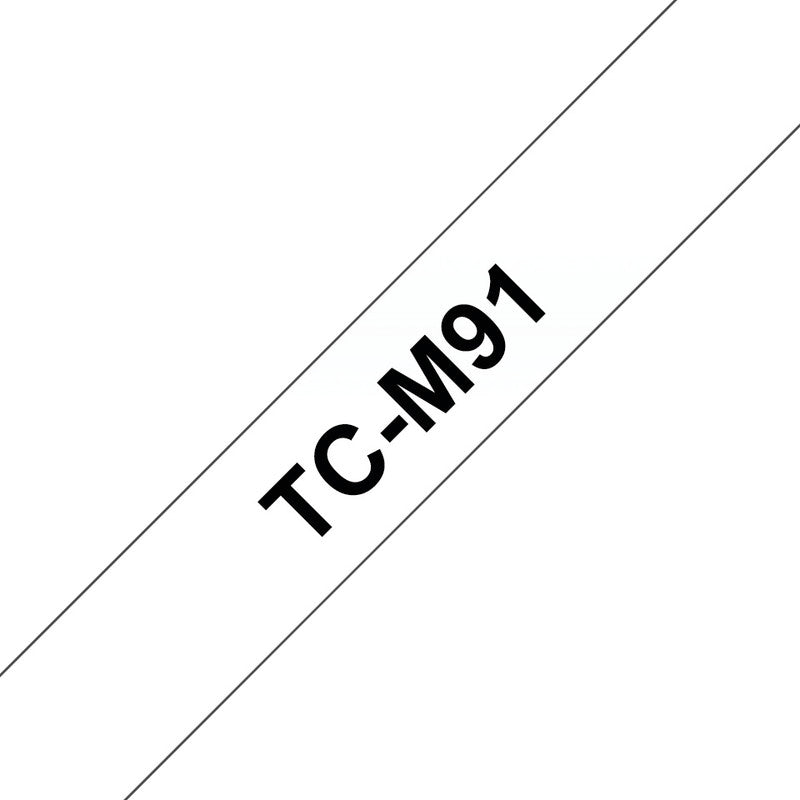 Brother Schriftband – 9 mm × 7,7 m, transparent matt, schwarz