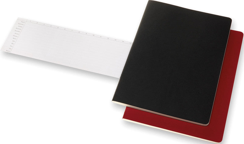 Moleskine Notizheft A4, liniert, Fadenheftung, Karton, 120 Seiten – Elfenbein