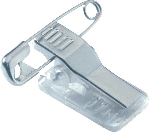 Durable Namensschild – 75 × 40 mm, transparent, Kunststoff, Kombiklemme – 25 Stk
