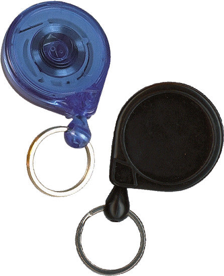 Key-bak Mini-Bak Schlüsselanhänger – Kunststoff, L 160 mm, schwarz, 900 mm Auszugsschnur, Gürtelklemme