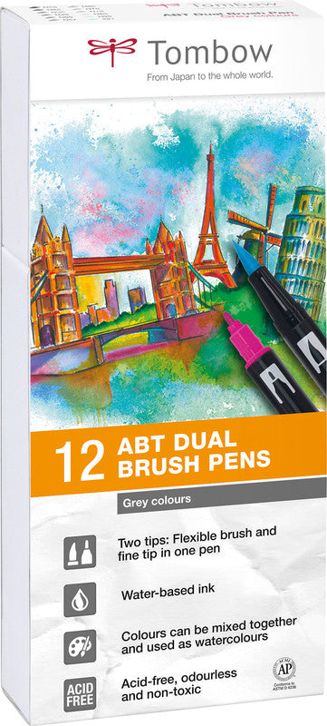Tombow Filzstifte ABT, auswaschbar, 12 Stk.