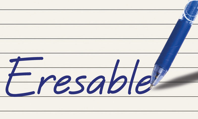 Q-CONNECT Radierbare Tinte – Tintenroller, radierbar, Druckmechanik, 0,7 mm, blau