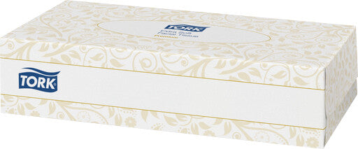 Tork Kosmetiktücher Premium – 2-lagig, weiss, 200 × 208 mm, EU Ecolabel – 100 Tücher