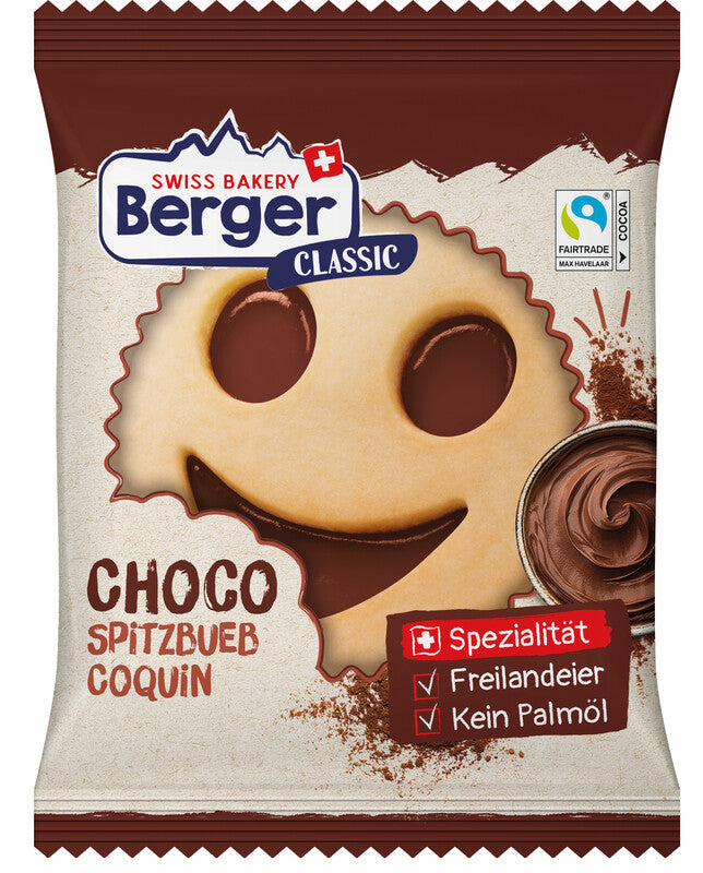 Berger Choco Spitzbueb Gebäck – Schokolade, 74 g
