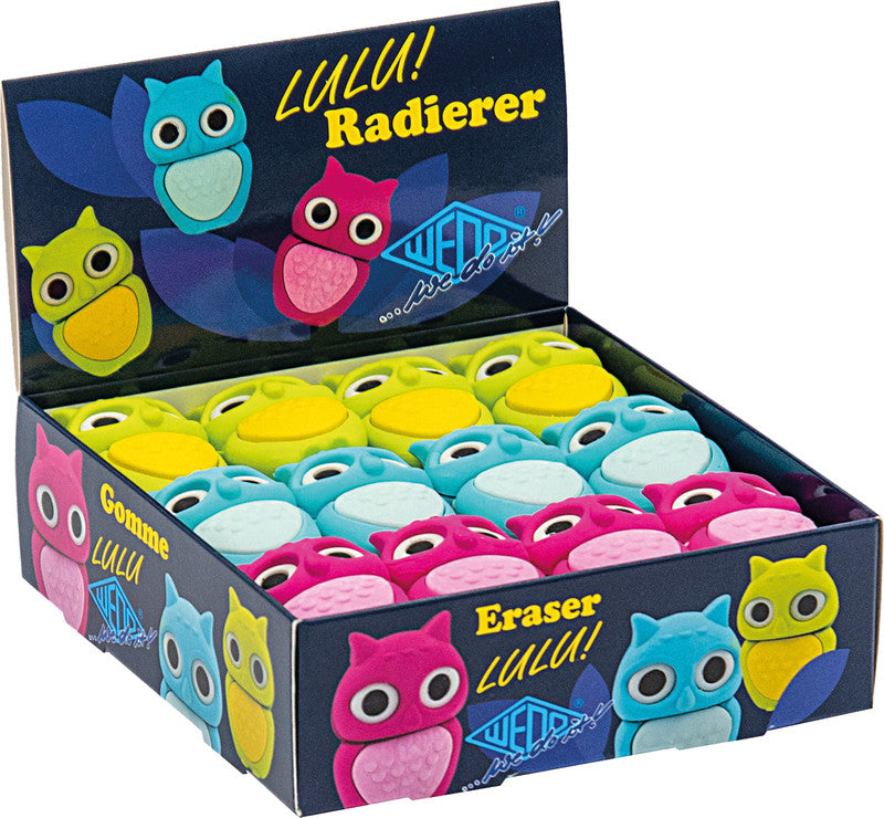 Wedo Radierer – für Bleistifte – 27 × 40 × 18 mm – Kunststoff – sortiert (grün, blau, pink)