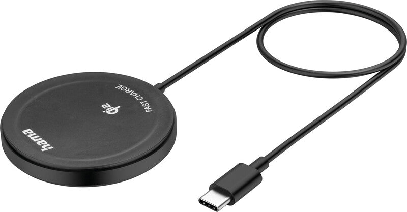 Hama 00201725 Kabelloses Ladegerät 15 W – Qi2, Schnellladung – USB-C-Kabel inkl., für Smartphones mit Qi2