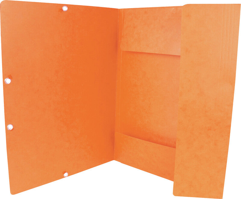 Q-CONNECT Sammelmappe für A4, Karton, Orange, mit Gummizug
