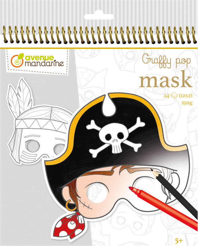 Avenue mandarine Graffy Pop, Zeichenpapier, 20 × 25,5 cm, Mehrfarbig, ab 5 Jahren
