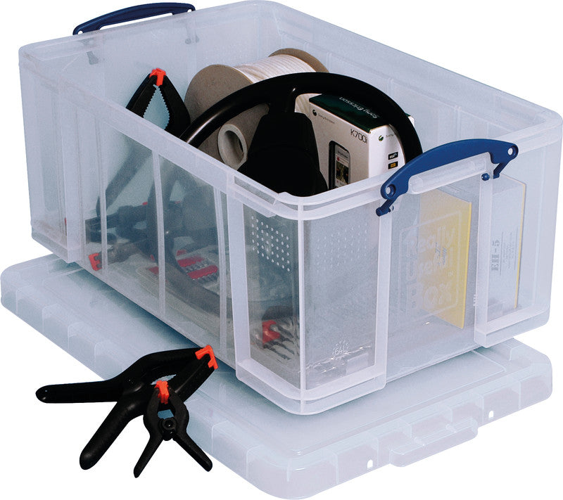 Really Useful Boxes Ordnungsbox – Kunststoff, transparent, 44 × 31 × 71 cm