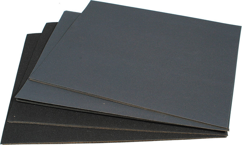 Noname Schleifpapier, Körnung 180/240/400/600, 230 mm × 280 mm, grau/schwarz, 20 Stk.