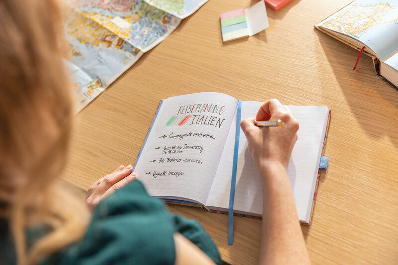 Sigel Notizbuch A5, liniert, Fadenheftung, 192 Seiten, 100 g/m² – mehrfarbig