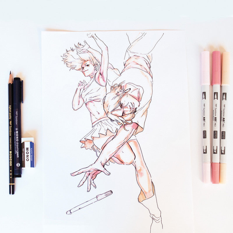 Tombow Starter Kit Handlettering Manga – 3 ABT Pro Dual Brush Pens