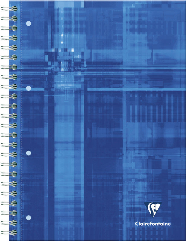 Clairefontaine Collegeblock, Spiralbindung, 120 Blatt, 4-fach gelocht, perforiert, 90 g/m² – sortiert