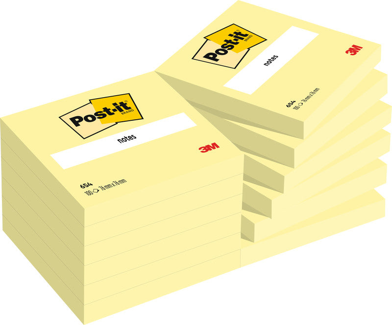 Post-it Haftnotizen – 76×76 mm – gelb, 100 Blatt, PEFC