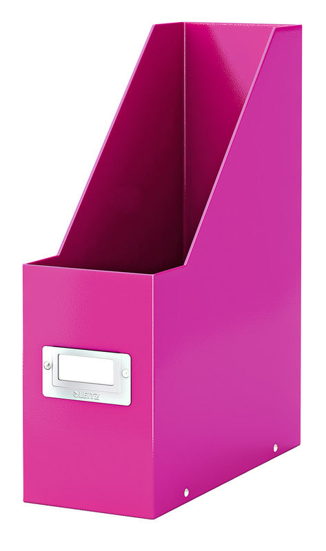 Leitz Stehsammler – Karton, mit Beschriftungsfeld, Pink Metallic, 253×103×330 mm