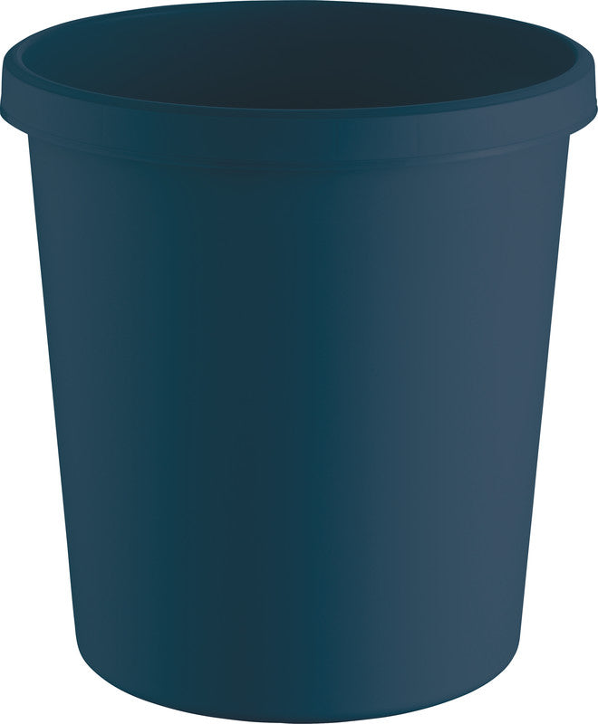 Helit Papierkorb the green german – 18 l – Kunststoff, blau – Ø 310 × H 320 mm