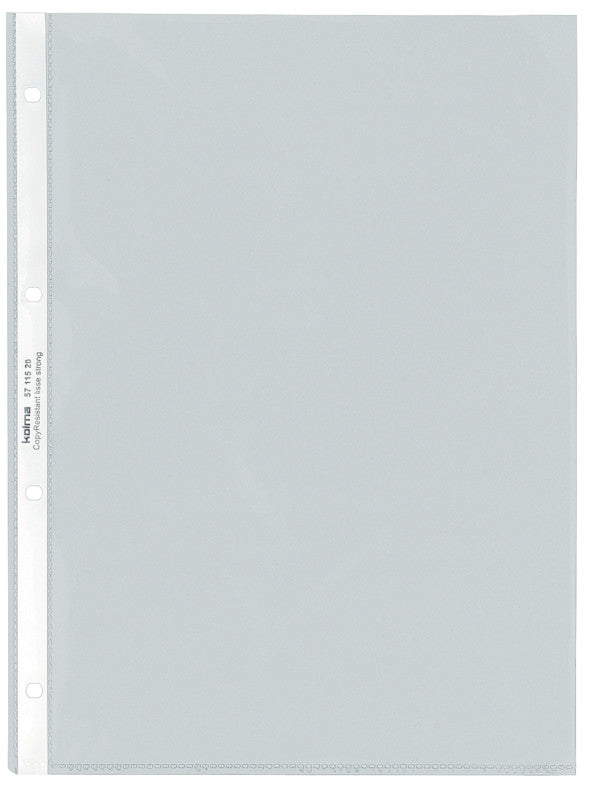 Kolma Sichtmappe A4 – 100 Hüllen, transparent, Kunststoff, glänzend, 100 µm