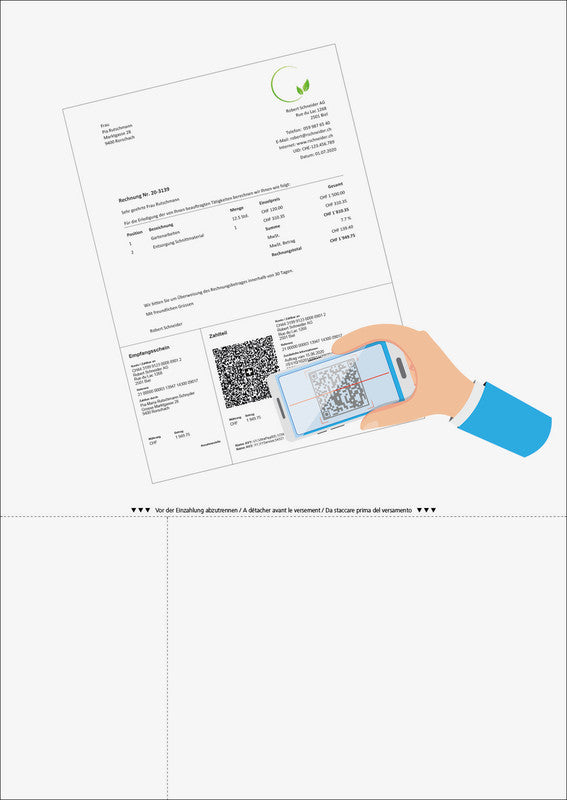 Dataform Formular – QR-Rechnung, 500 Blatt, A4, Recyclingpapier