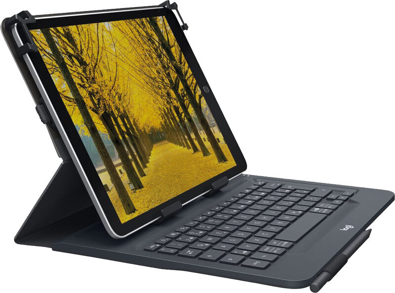 Logitech Kabellose Tastatur (Bluetooth), Schwarz – für Tablets bis 10"