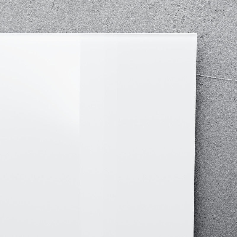 Sigel Whiteboard – 130 × 55 cm, Glas, magnetisch, Wandmontage, inkl. SuperDym Magnetwürfel, Montagesatz