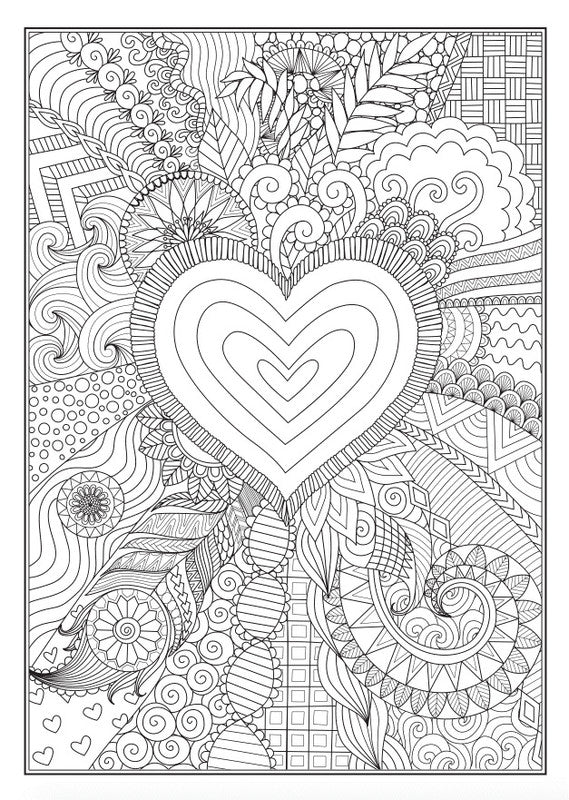 Noname Entspannendes Malbuch, Papier, 21 × 29,7 cm, Mehrfarbig