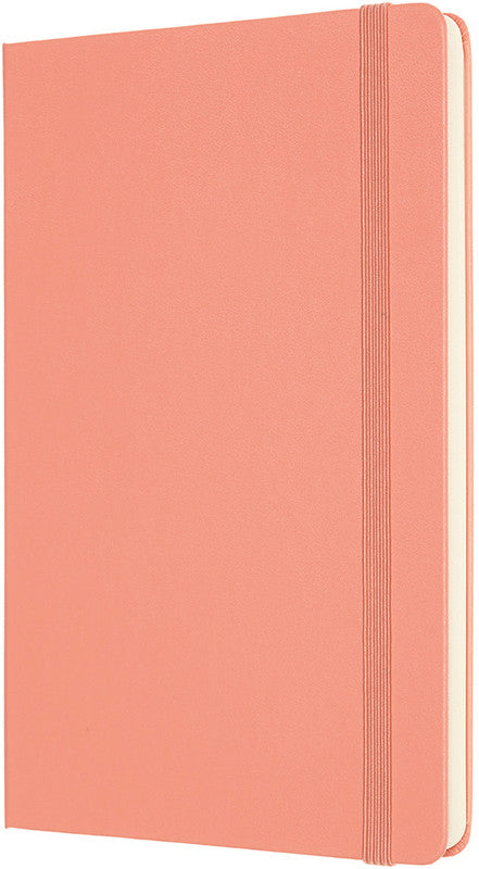 Moleskine Notizbuch, 130 × 210 mm, punktkariert, Leimbindung, Hardcover, 160 Seiten, 120 g/m² – korallenrosa