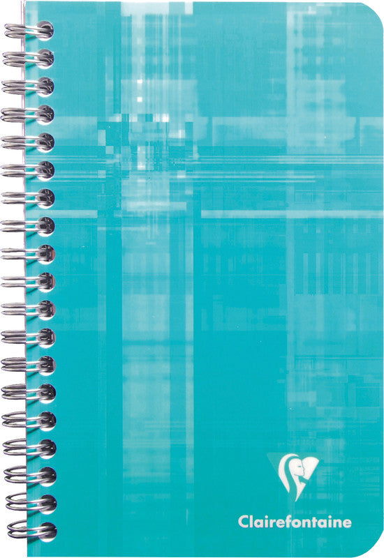 Clairefontaine Spiralheft, 110 × 175 mm, kariert, Spiralbindung, 50 Blatt, 50 g/m² – farbig sortiert
