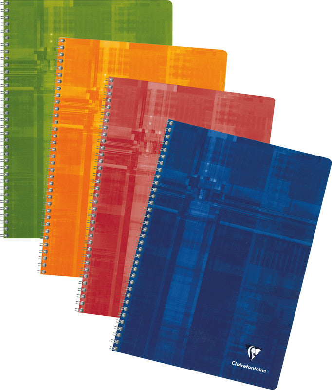 Clairefontaine Spiralheft A4, liniert, 50 Blatt, 50 g/m² – sortiert