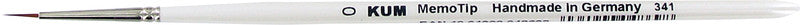 Kum Pinsel – rund, weiss, Holzschaft, Synthetikhaare, Länge 130 mm, Aluminiumzwinge