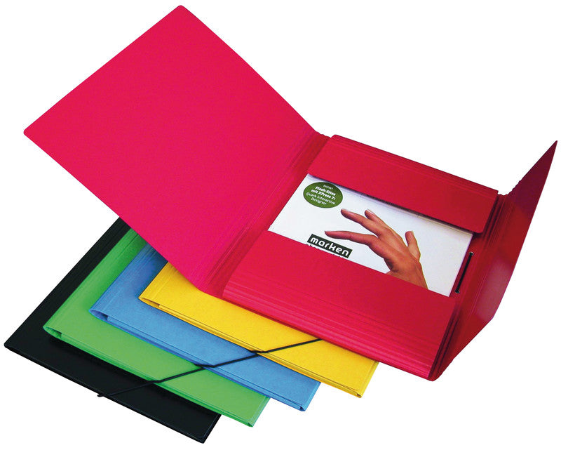 Erola Sammelmappe, für A4, Karton, sortiert, mit Gummizug