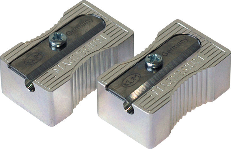 Wedo Spitzer – manuell, 1-Loch, ohne Behälter, für Blei- & Buntstifte Ø 8 mm, Magnesium, silber
