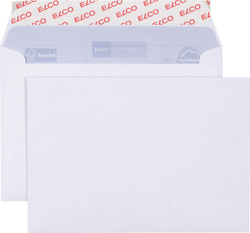 Elco Couvert C6, ohne Fenster, selbstklebend, weiss, 100 g/m² – 500 Stk.