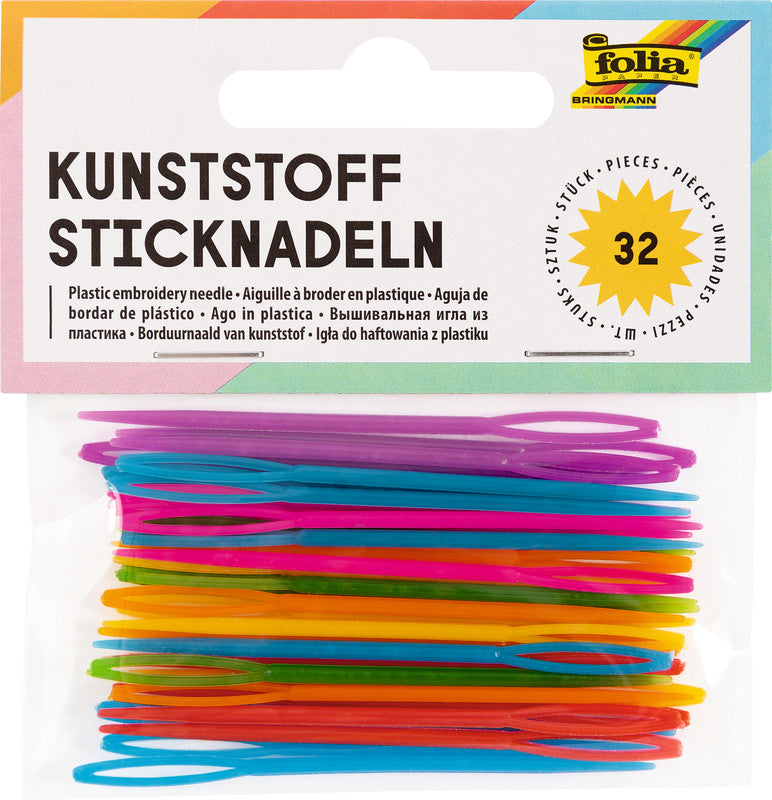 Folia Sticknadeln – Kunststoff, 0,1 m, mehrfarbig – für Sticken