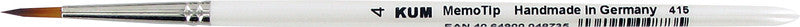 Kum Pinsel – weiss, Holzschaft, Synthetikhaare, Länge 130 mm, Grösse 4, Aluminiumzwinge