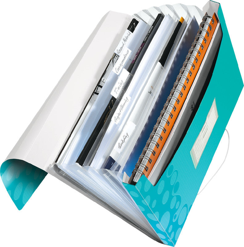Leitz Sammelmappe für A4, Kunststoff, Eisblau, mit Gummizug