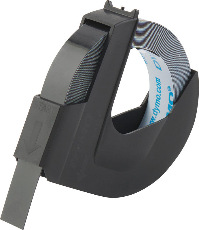DYMO Schriftband – 9 mm × 3 m, schwarz, weiss