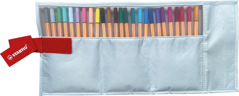 STABILO Fineliner – 25er-Set – 0,4 mm – 25 Farben, sortiert