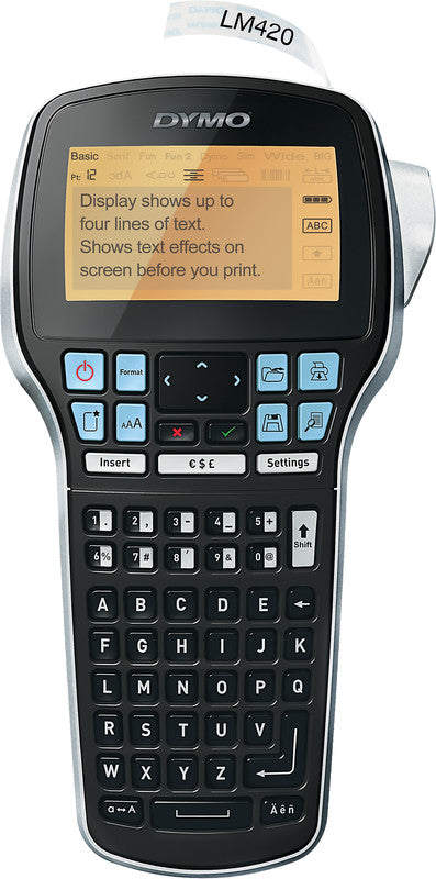 DYMO LabelManager 420P – Beschriftungsgerät für D1-Bänder 6–19 mm, USB, Lithium-Ionen-Akku
