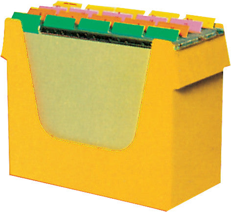 Ornalon Hängemappen-Box A4 – für 15 Hängemappen, 360 × 272 × 162 mm, gelb, Kunststoff